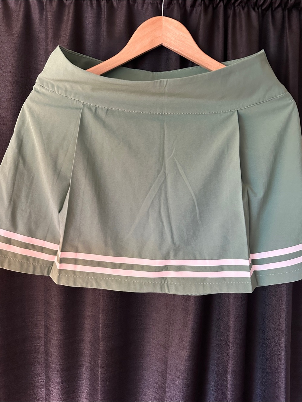 CALIA by Carrie Underwood Olive Green Skort with White Trim